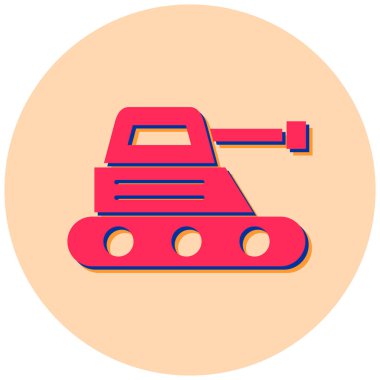 tank. Web simgesi basit illüstrasyon