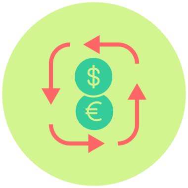 Para birimi. Web simgesi basit illüstrasyon