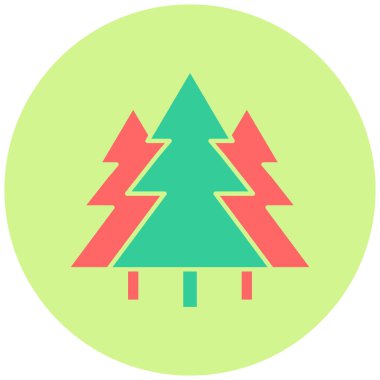 Orman ikonu. Basit tasarım