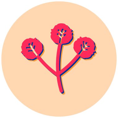 Çiçek. Web simgesi basit illüstrasyon