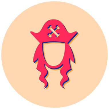 Korsan. Web simgesi basit illüstrasyon