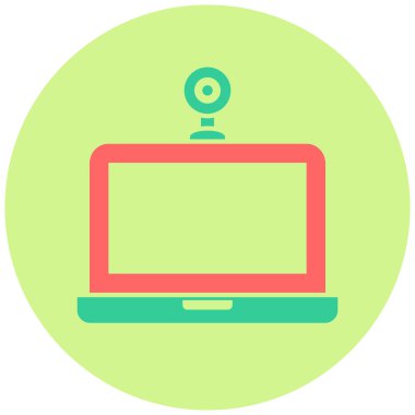 Bilgisayar. Web simgesi basit illüstrasyon