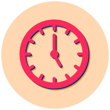 Saat. Web simgesi basit illüstrasyon