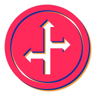 Yol işareti simgesi. vektör illüstrasyonu