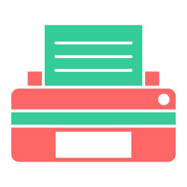 Yazıcı. Web simgesi basit illüstrasyon