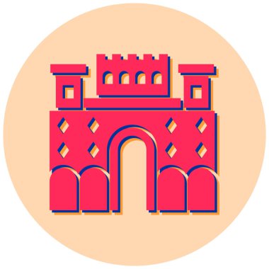 Şato. Web simgesi basit illüstrasyon