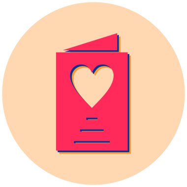 Sevgililer Günü düz vektör simgesi