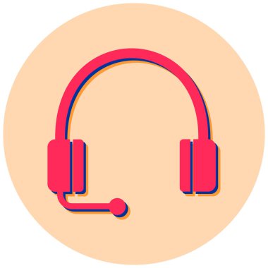 Kulaklık. Web simgesi basit tasarım