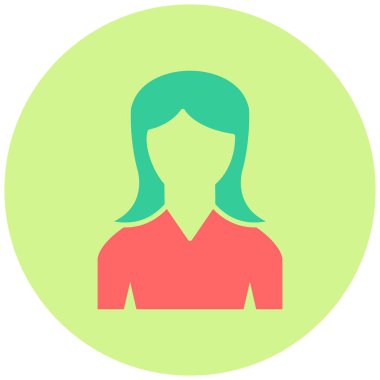 Kadın avatar. Web simgesi