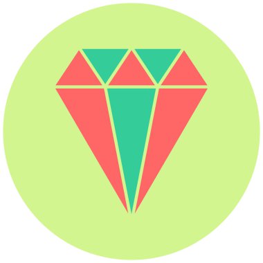 Elmas. Web simgesi basit illüstrasyon