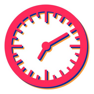 Saat simgesi. vektör illüstrasyonu