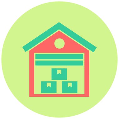 Depo. Web simgesi basit illüstrasyon