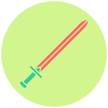 kılıç simgesi vektör illüstrasyonu