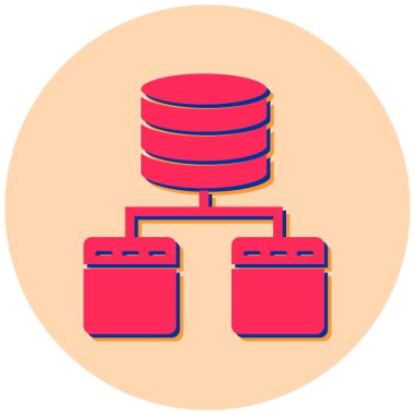 veritabanı. Web simgesi basit illüstrasyon