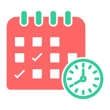 Takvim simgesi, vektör çizimi