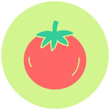 Domates. Web simgesi basit illüstrasyon