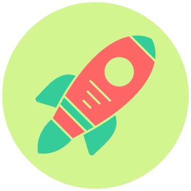 Uzay gemisi. Web simgesi basit illüstrasyon