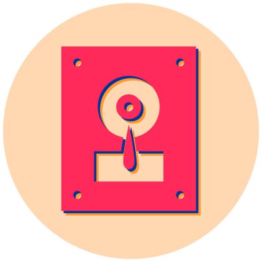 CD mi? Web simgesi basit illüstrasyon