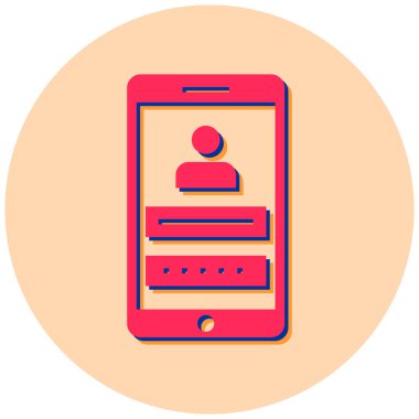 Cep telefonu. Web simgesi basit illüstrasyon