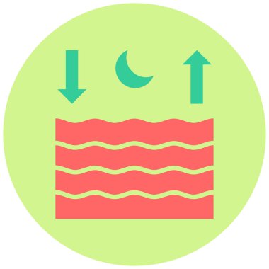 Tides simgesinin vektör illüstrasyonu