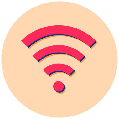 Kablosuz. Web simgesi basit illüstrasyon