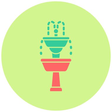 Çeşme simgesinin vektör illüstrasyonu