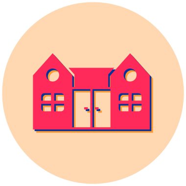 Ev. Web simgesi basit illüstrasyon