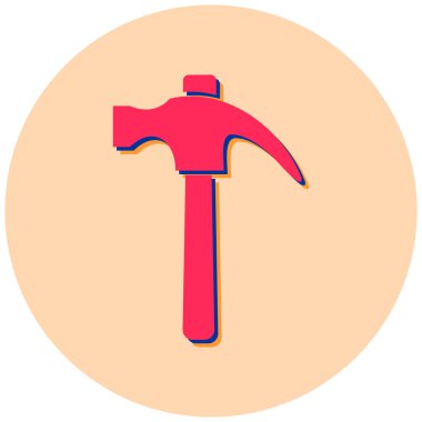 Çekiç. Web simgesi basit illüstrasyon