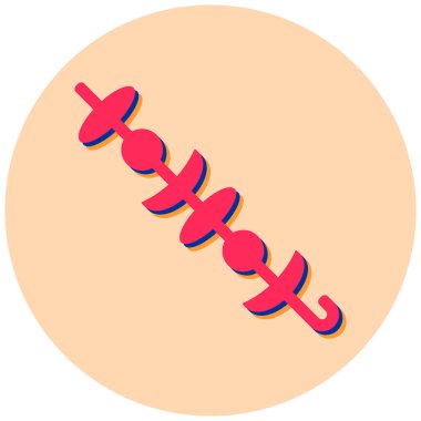 Barbekü. Web simgesi basit illüstrasyon