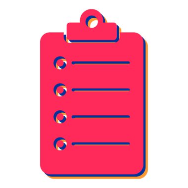 Kontrol listesi simgesi. Web için basit pano vektör simgeleri çizimi