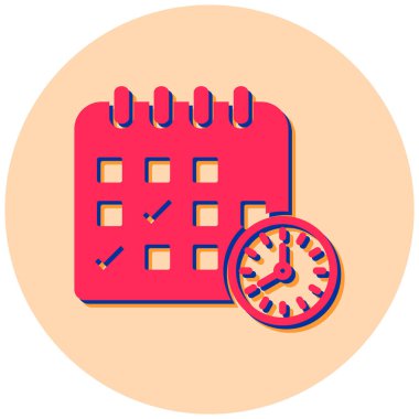 Saat. Web simgesi basit illüstrasyon