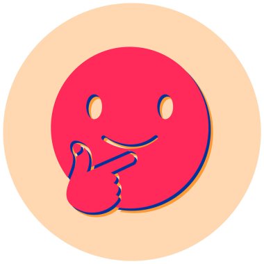  face emoticon web simgesi, vektör illüstrasyonu