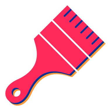 Boya silindiri ikonu. Beyaz arkaplanda izole edilmiş web tasarımı için fırça vektör simgelerinin basit çizimi