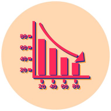 İş grafiği simgesinin vektör illüstrasyonu