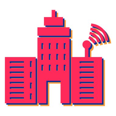 Modern yapı simgesinin vektör illüstrasyonu