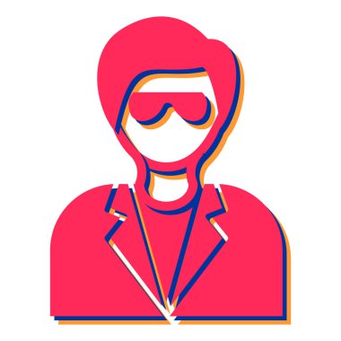 Maskeli adam, vektör illüstrasyonu.