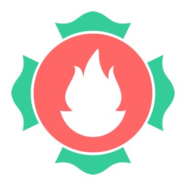 Bir alev simgesinin vektör illüstrasyonu