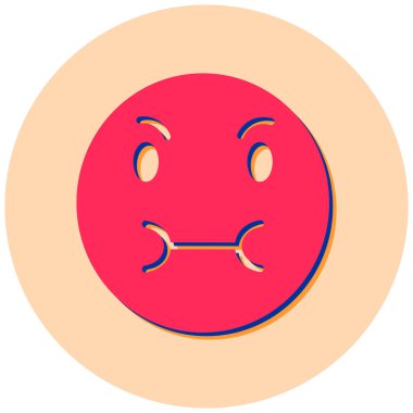  face emoticon web simgesi, vektör illüstrasyonu