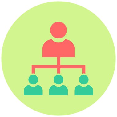 Yönetim. Web simgesi basit illüstrasyon