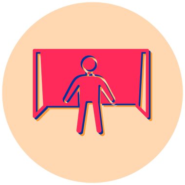 Bayrağı olan bir adamın vektör çizimi