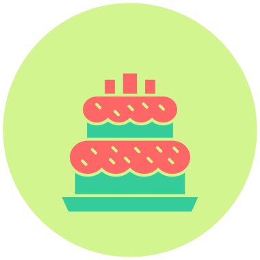 Doğum günü pastası. Basit resimleme