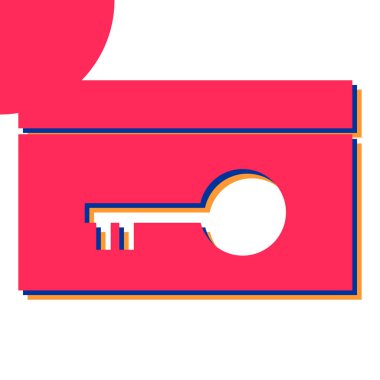 Modern anahtar k simgesinin vektör illüstrasyonu