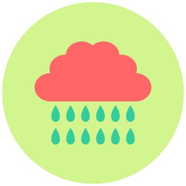 Yağmur. Web simgesi basit illüstrasyon