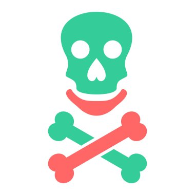 Kurukafa simgesi vektör illüstrasyonu