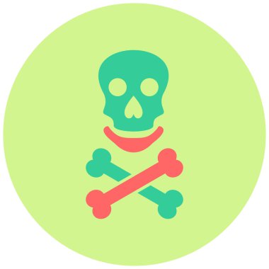 Kafatası. Web simgesi basit tasarım