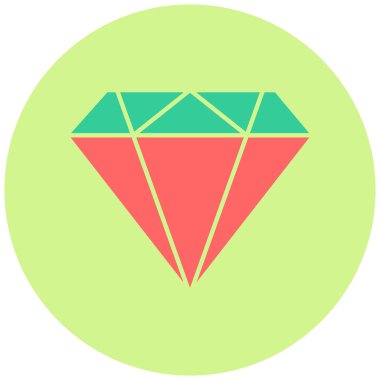 Elmas. Web simgesi basit illüstrasyon