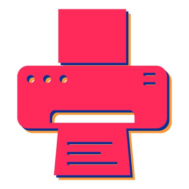 Yazıcı simgesi vektör illüstrasyonu