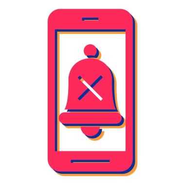 bildirim vektörü düz renk simgesi