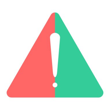 Ünlem işareti simgesi. Web için uyarı sembolü simgelerinin düz çizimi