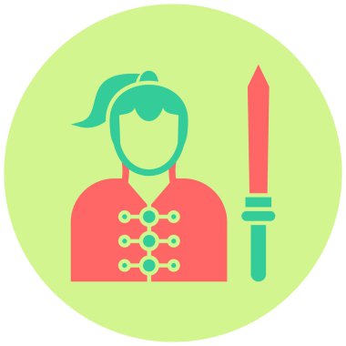 Wushu. Web simgesi basit illüstrasyon